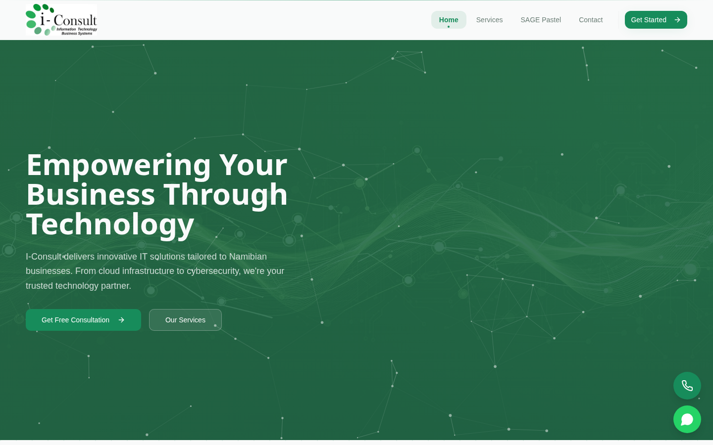 I Consult Information Business Technology Systems website preview